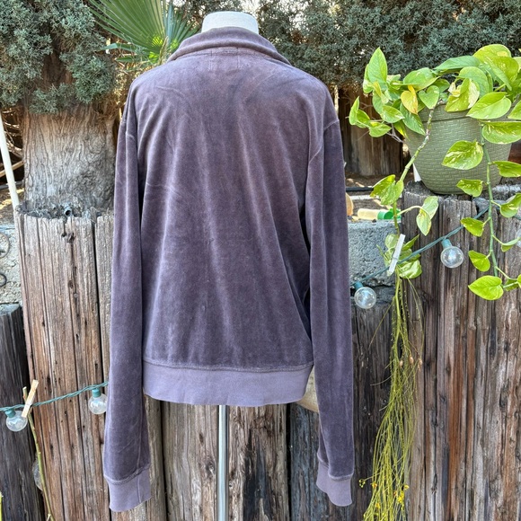 Juicy Couture Terrycloth Vintage Y2K Juice Couture Terry Collared zip up Sweater - Picture 10 of 11